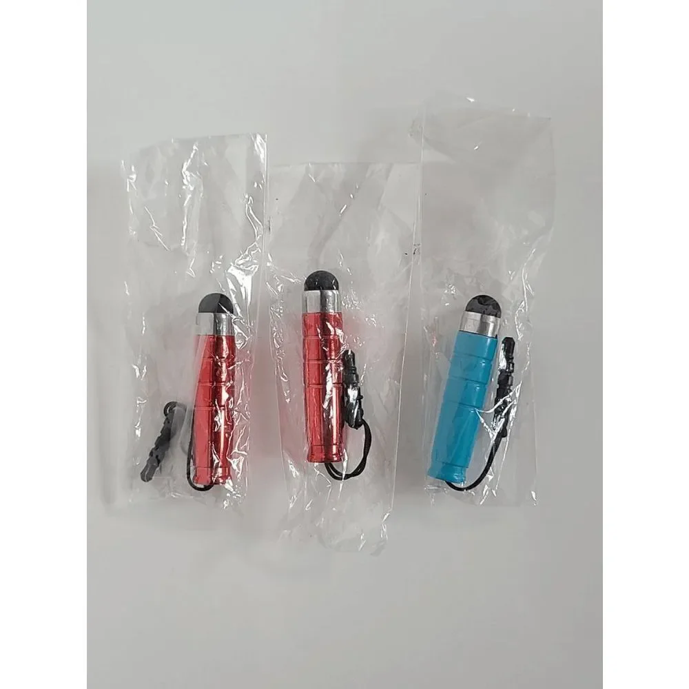🖋️ 3 Pack Mini Bullet Stylus Drawing Pens for Touch Screens with Dust Plug NEW